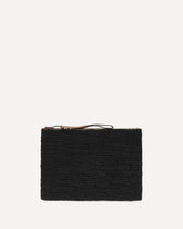 Raffia Ampy Pouch - BLACK | Base Blu