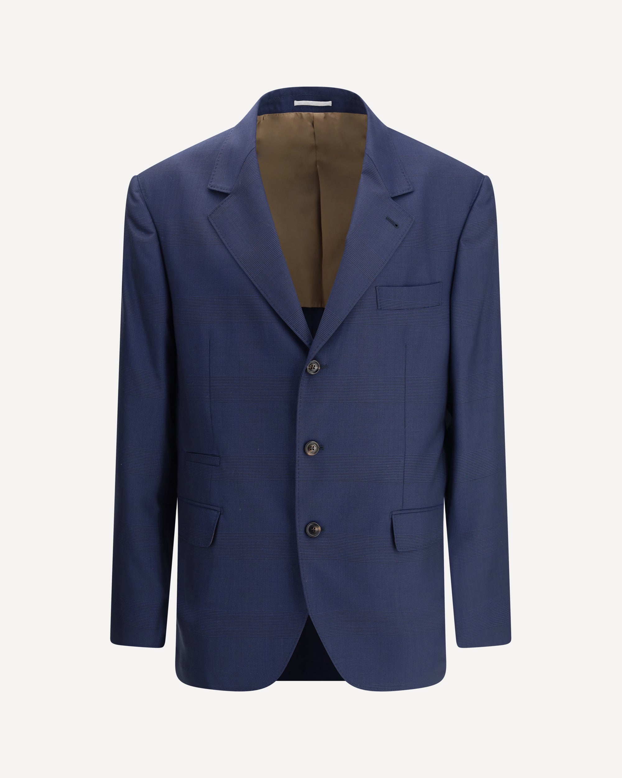 BRUNELLO CUCINELLI Prince of Wales Blazer BLUE | Base Blu