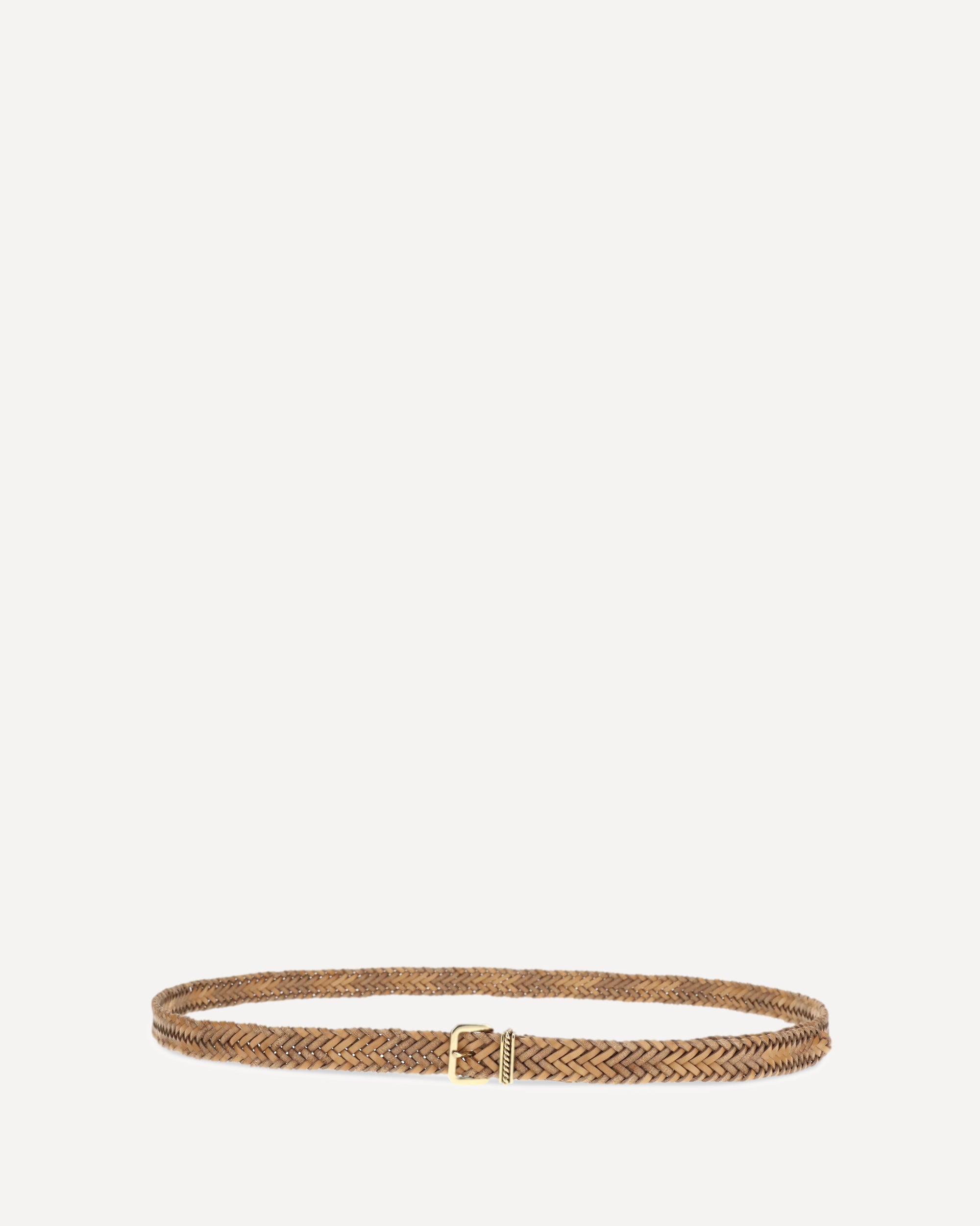 Etro Calf Leather Regular Belt Women Beige Belts Etro Braided leather belt Etro main image 2
