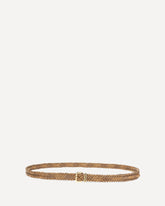 Braided leather Belt - BEIGE | Base Blu