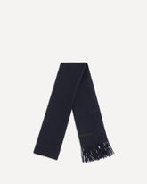 Oasi cashmere fringed Scarf - BLACK | Base Blu