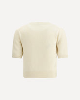 Maglia in lana e cashmere con EKD - CREMA  | Base Blu