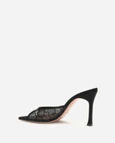 Alexa Lace Sandals - BLACK | Base Blu