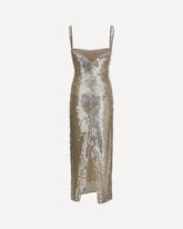 Midi sequin Dress - GOLD | Base Blu