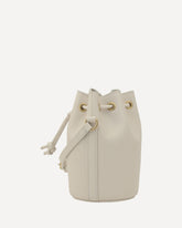 Mini Vlogo Drawstring Bucket Bag - CREAM | Base Blu