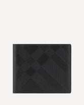 Leather Check Wallet - BLACK | Base Blu