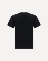 Cotton T-shirt with patch - BLACK | Base Blu