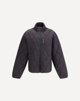 Curved Quilted Logo Jacket - BLACK | Base Blu