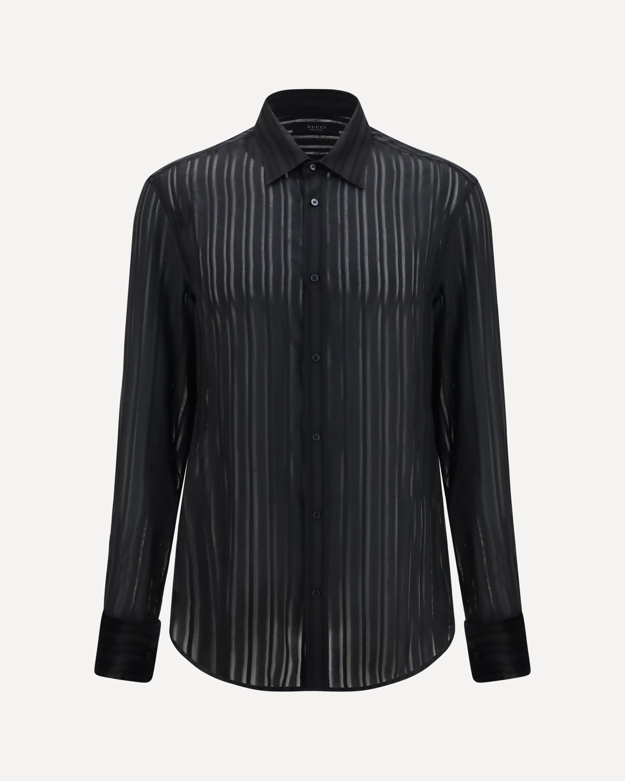 black gucci dress shirt GG silk jacquard shirt in black