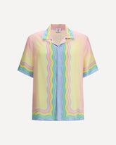 All-over monogram jacquard pattern polo Shirt - MULTICOLOUR | Base Blu