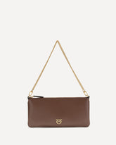 Leather Shoulder Bag - BROWN | Base Blu