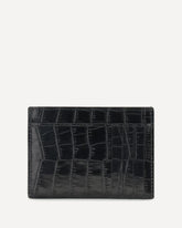 Croco leather Card Holder - BLACK | Base Blu