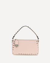 Rockstud leather Shoulder Bag - PINK | Base Blu