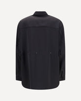 Shirt in Technical Polyester Satin Moncler x EE72 collection by Edward Enninful - BLACK | Base Blu
