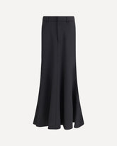 Gonna Godet Maxi in lana - NERO | Base Blu