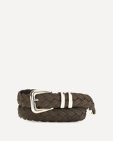 Leather woven Belt - BROWN | Base Blu