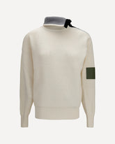 High-neck wool Sweater - WHITE | Base Blu