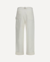Cotton carpenter Pants - WHITE | Base Blu