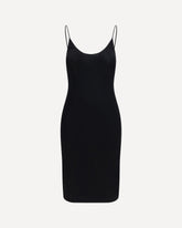 Abito Cassandre con schiena scoperta in maglia a coste - NERO | Base Blu