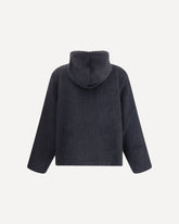 Maglione con zip effetto peloso - NERO | Base Blu