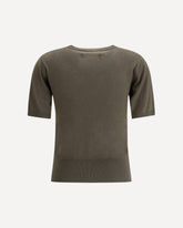Short-sleeved Sweater - GREEN | Base Blu