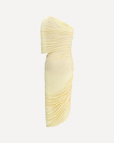 Draped Midi Dress - YELLOW | Base Blu