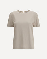 Striped jersey T-Shirt - BEIGE | Base Blu