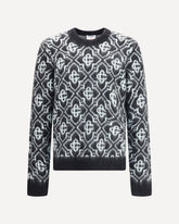 Monogram Crew Sweater - BLACK | Base Blu