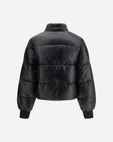 Piumino corto in nylon lucido - NERO | Base Blu