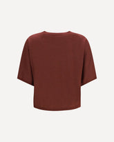 Short-sleeve cashmere and silk Sweater - BORDEAUX | Base Blu