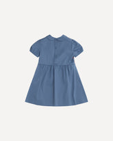 Stretch cotton poplin Dress for Girl - BLUE | Base Blu