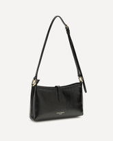 Lock leather Shoulder Bag - BLACK | Base Blu