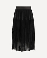 Organza Skirt with fringes - BLACK | Base Blu