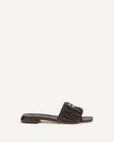 Matelassé nappa leather Sandals - BROWN | Base Blu