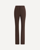 Carola Stretch Jersey Trousers - BROWN | Base Blu
