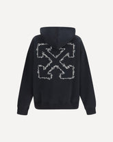 Felpa Script Arrow Diagonal Skate con cappuccio - NERO | Base Blu