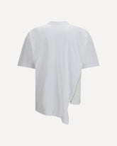 T-shirt in cotone con zip laterale - BIANCO | Base Blu