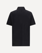 Cotton piqué Polo Shirt - BLACK | Base Blu