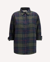 Elishaw check Shirt - BROWN | Base Blu