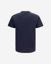 T-shirt in cotone con logo ricamato - BLU | Base Blu