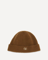 VLogo Beanie in cashmere - BROWN | Base Blu
