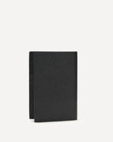 Porta Passaporto in pelle con targhetta logata - NERO | Base Blu