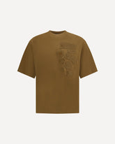 Embroidered patches T-Shirt - BROWN | Base Blu