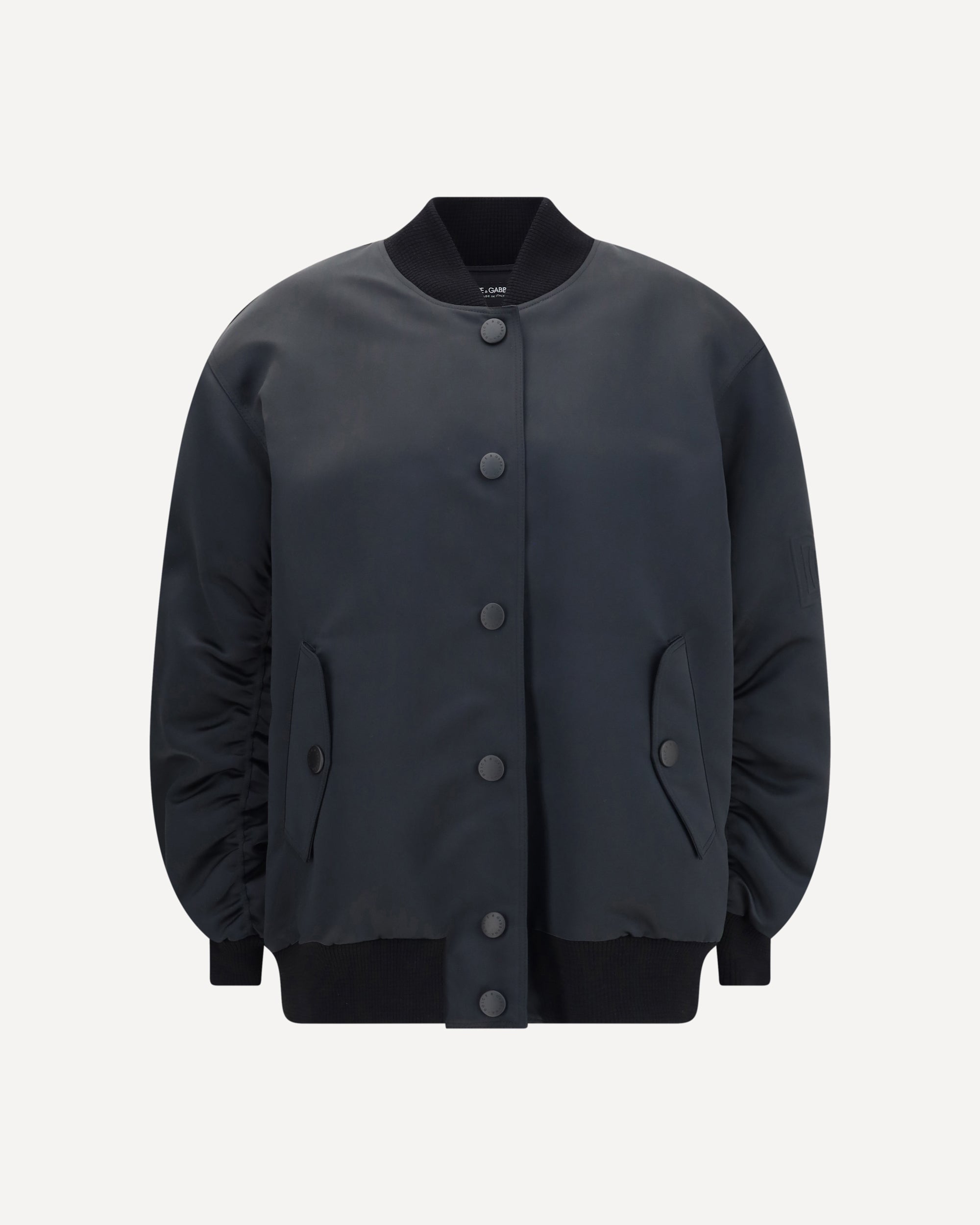 DOLCE & GABBANA Oversized Jacket with embossed print BLACK