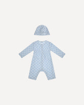 GG cotton piqué Baby gift Set - LIGHT BLUE | Base Blu