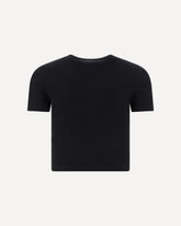 Cotton T-shirt with logo - BLACK | Base Blu