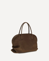 Agnes 16 suede Handbag - BROWN | Base Blu