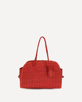 Raffia Le Turismo Shoulder Bag - RED | Base Blu