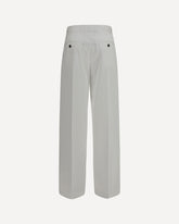 Tailored cotton Pants - WHITE | Base Blu