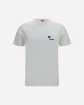 Kenzo Tulip embroidered cotton T-shirt - WHITE | Base Blu
